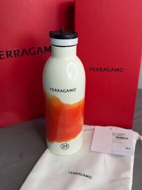 Salvatore Ferragamo Cream Bottle with Orange Gradient and Black Lid